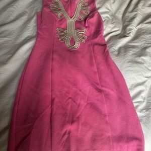 Lilly Pulitzer Pink Embellished Sheath Dress